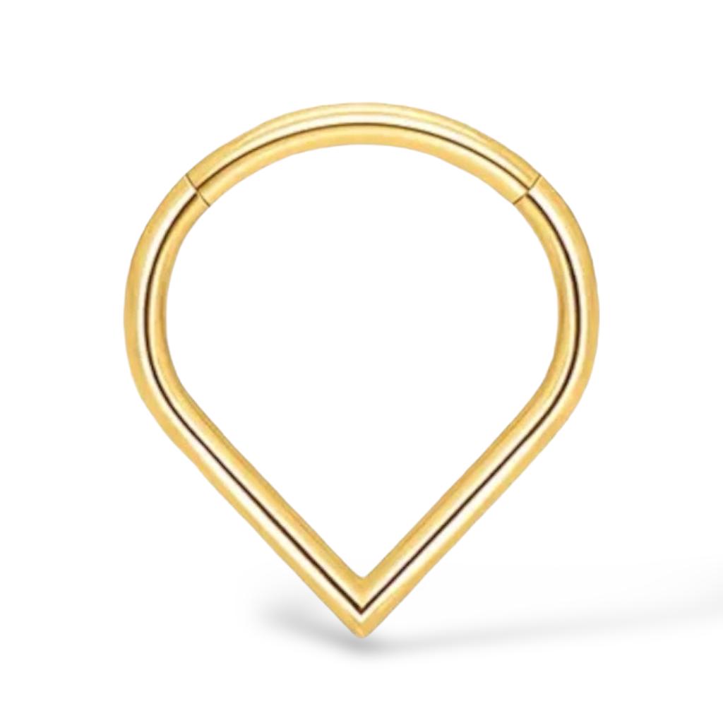 Tropfenförmiger goldener Klicker