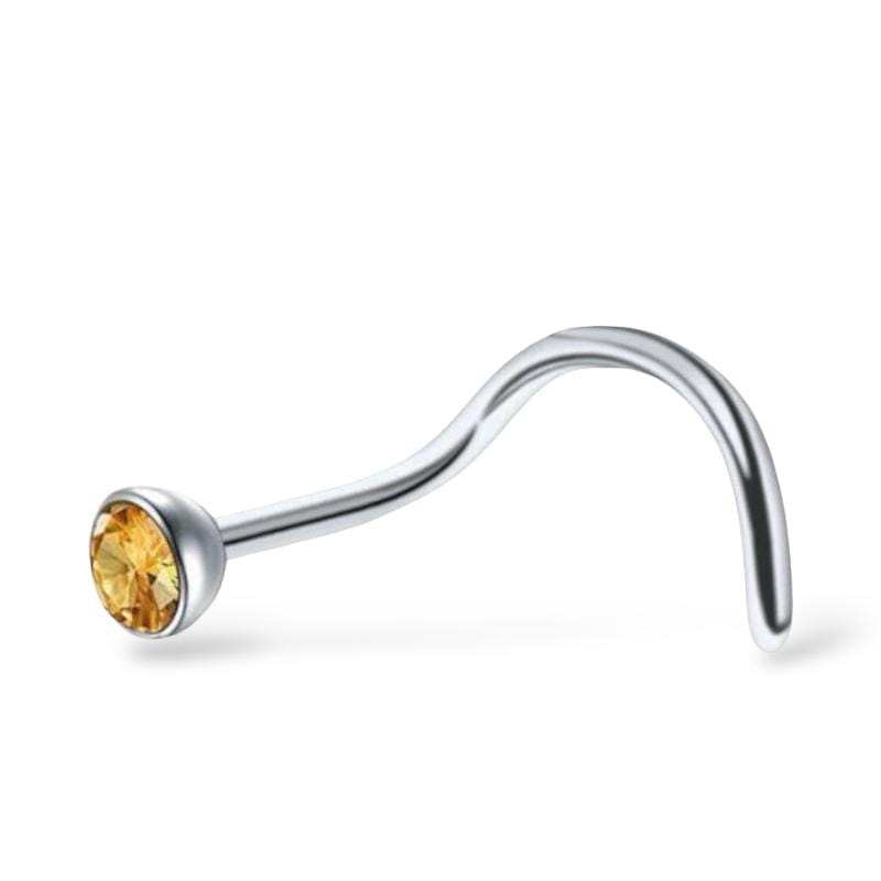 Pygmäenarmband mit orangefarbenem Zirkonia aus 316L-Stahl