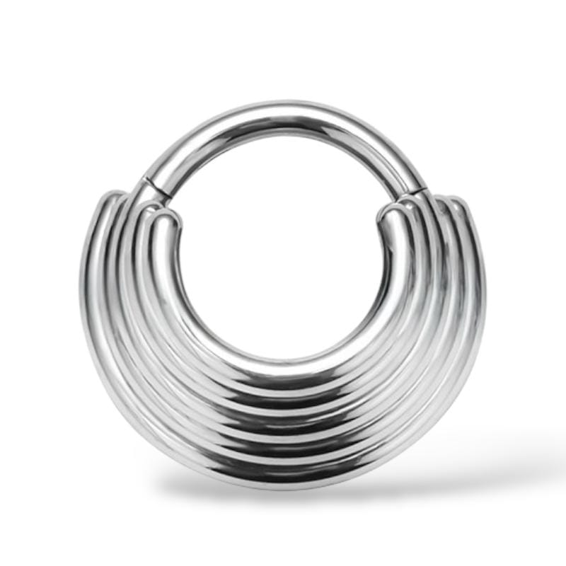Silberner Klicker mit 316L-Stahlringen