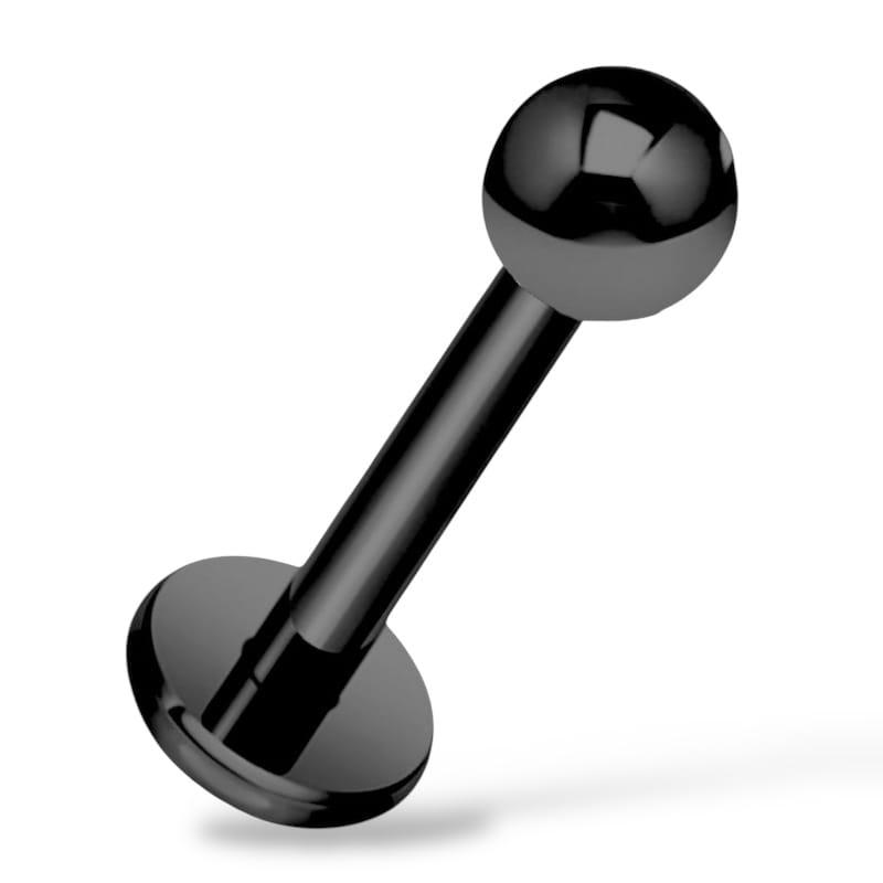 Labret aus Titan und Gold mit Kugel.