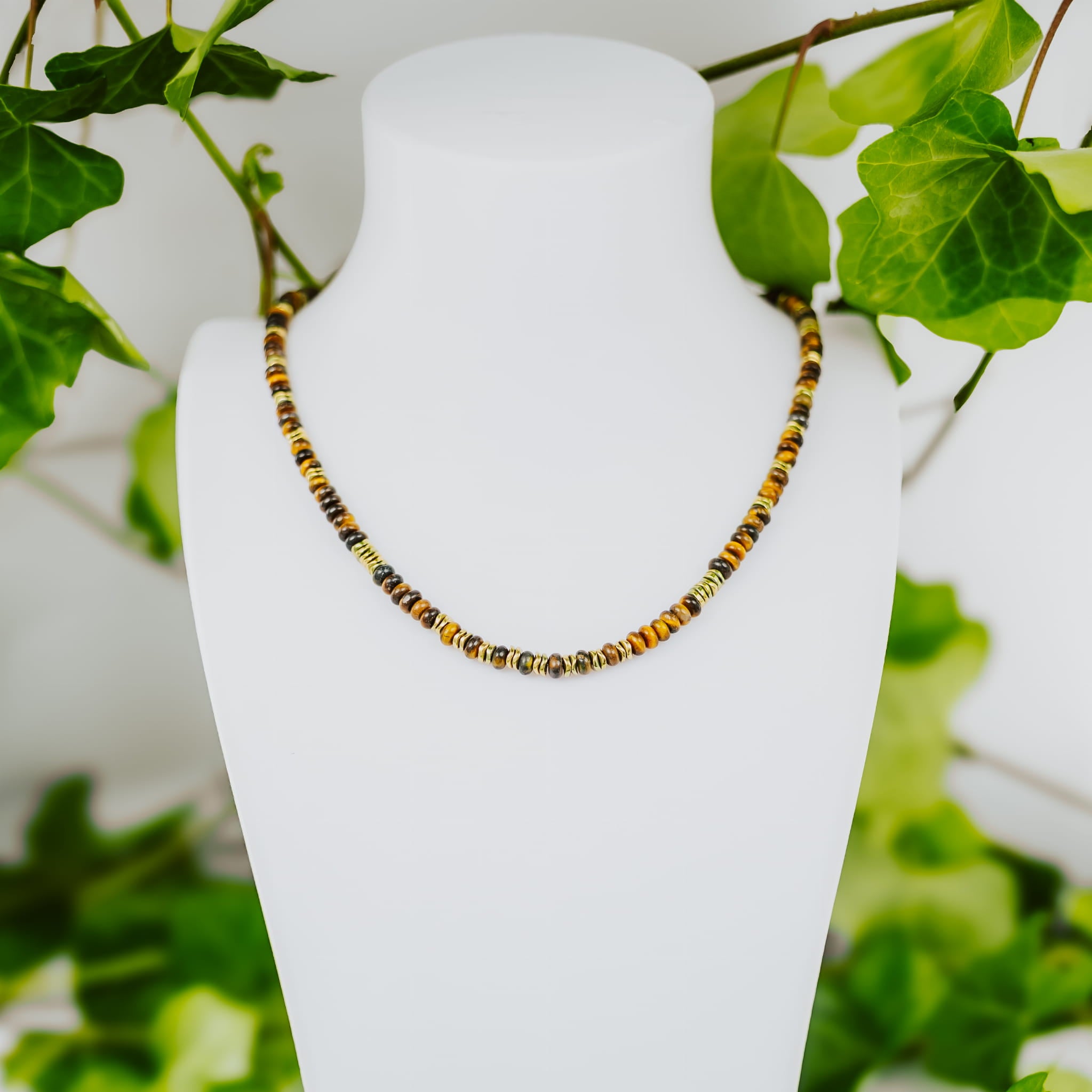 Naszyjnik tygrysie oko męski