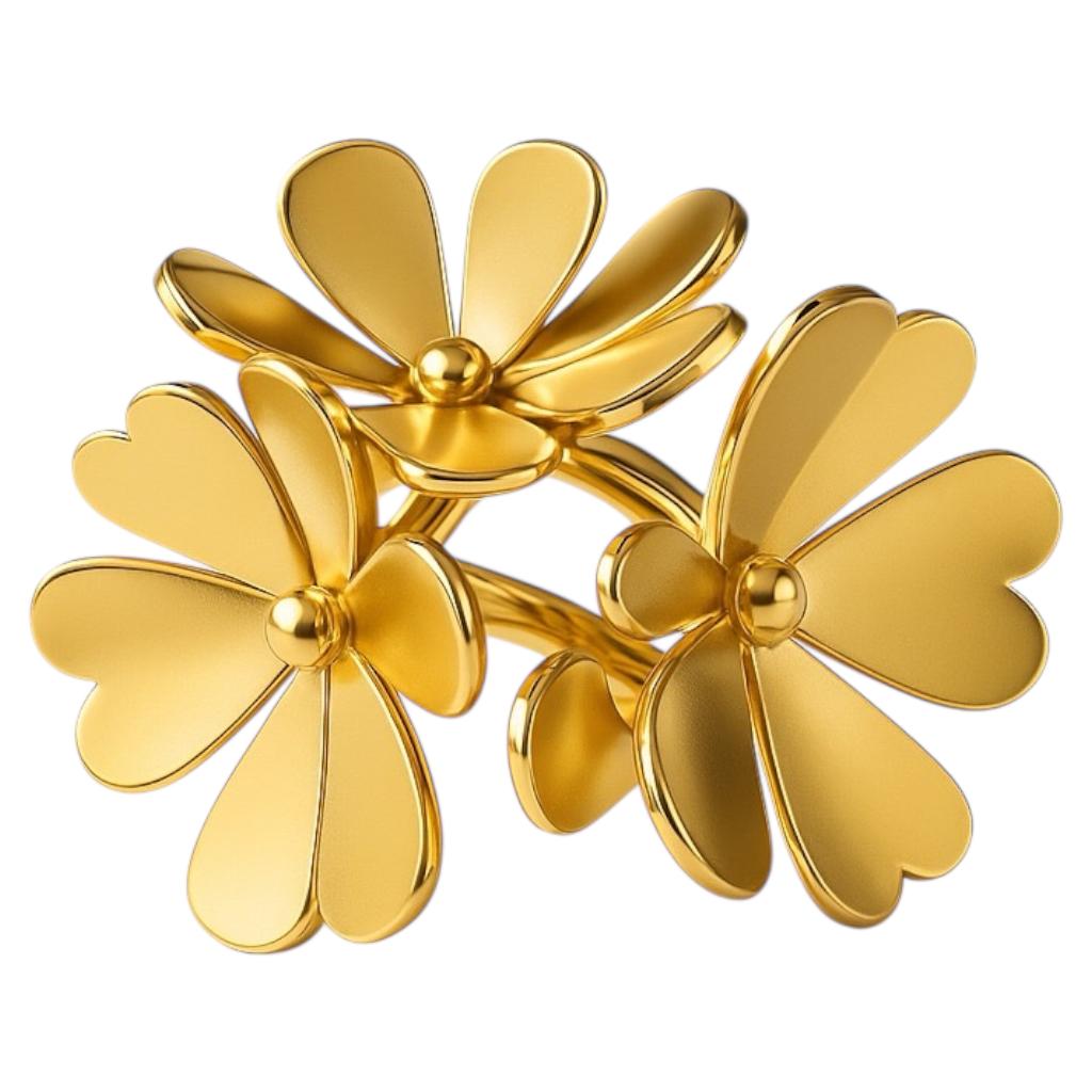 Pierścionek rozkwitające kwiaty