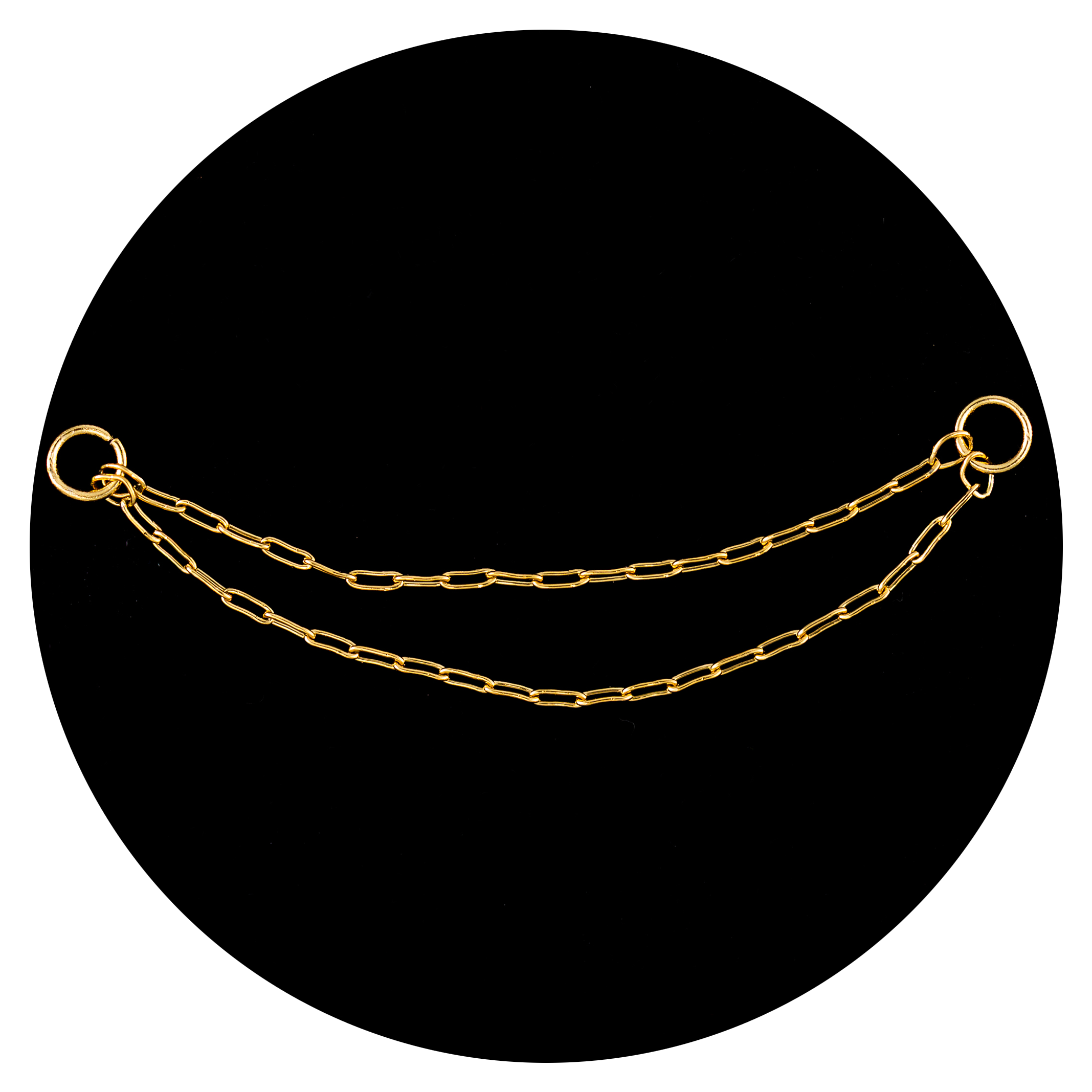 Doppelte dekorative Goldkette für Ohrringe