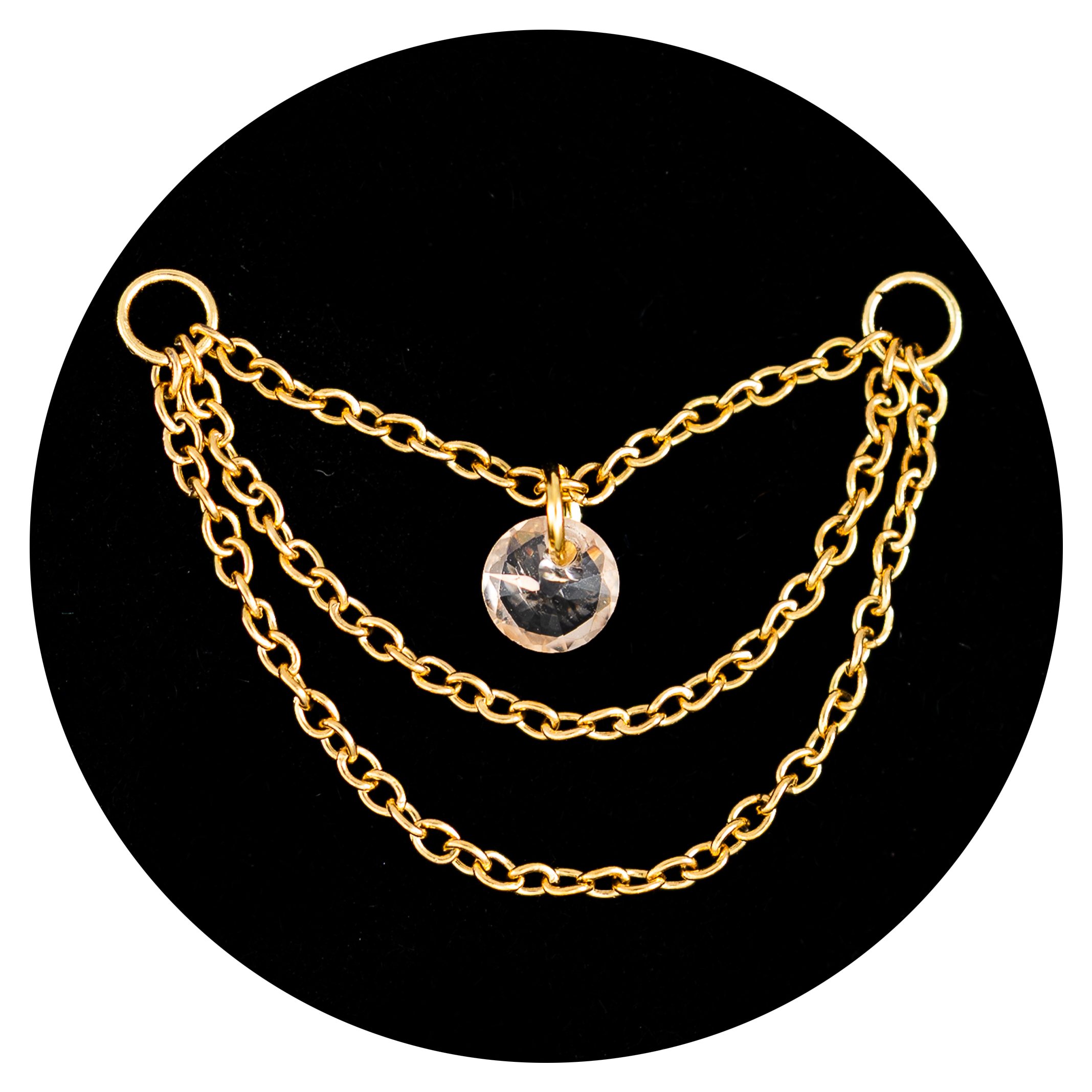 Dekorative dreifache GOLD-Kette