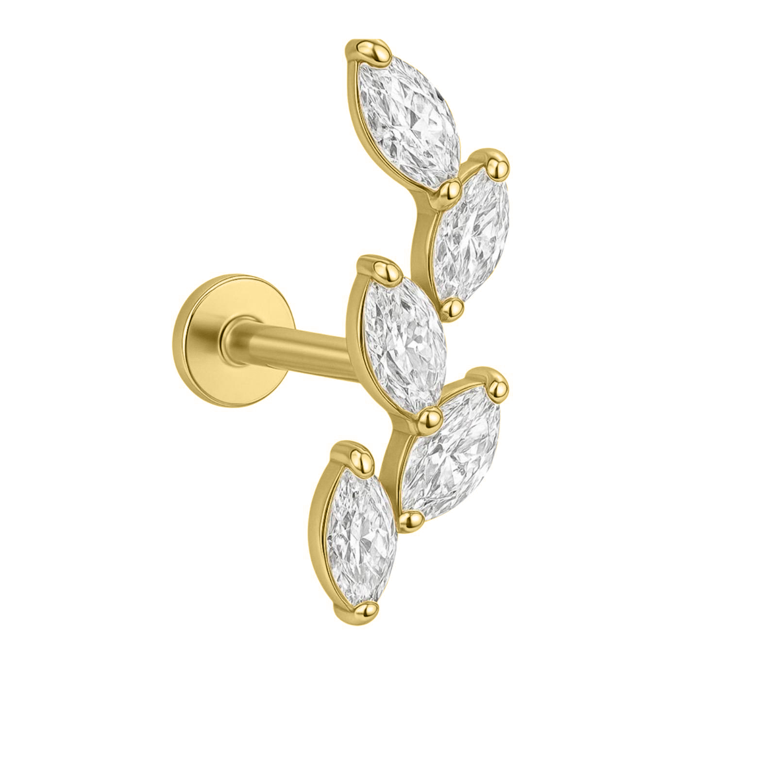 Labret mit Zirkonia-Anhänger – Silber 925