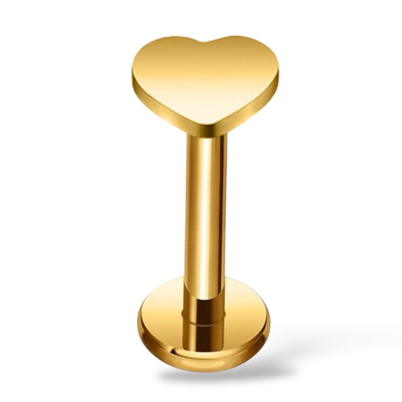 Labret aus Titan mit Herz