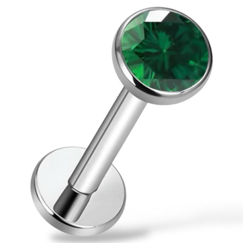 Labret aus Titan mit Zirkonia