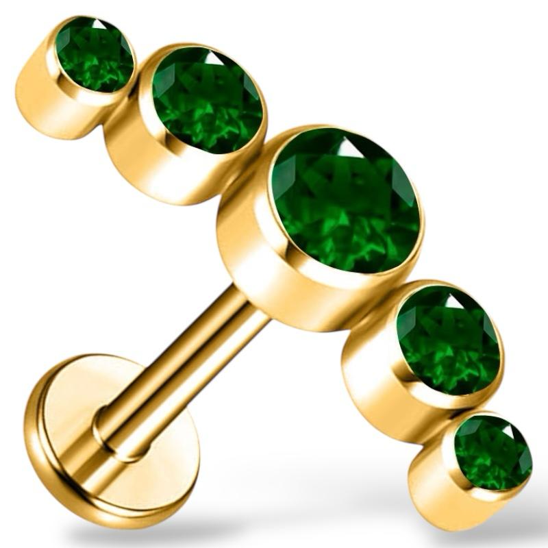 Titan-Gold-Cluster mit Zirkonia