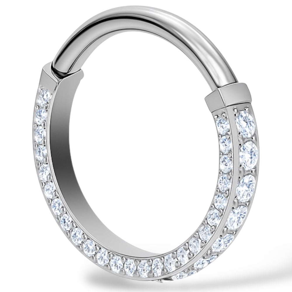 Klicker aus Titan mit Zirkonen