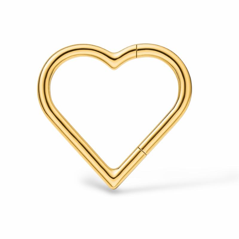 Herzförmiger goldener Klicker