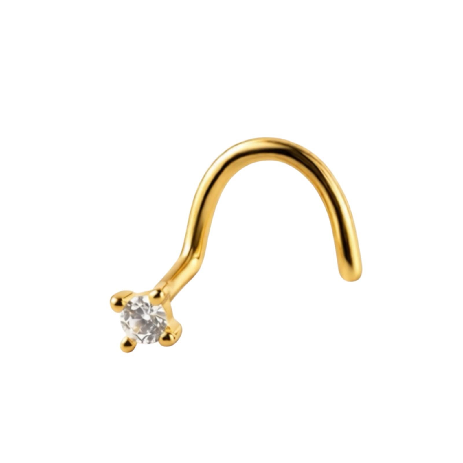 Zwergen-Nasenring aus Gold – 585er Gold