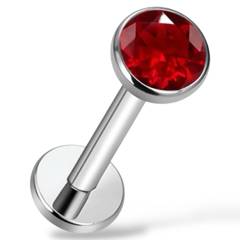 Labret aus Titan mit Zirkonia